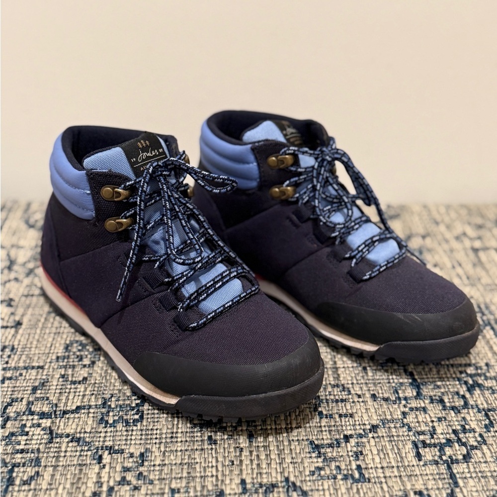 Joules Navy Blue Hiking Boots - Size 6
